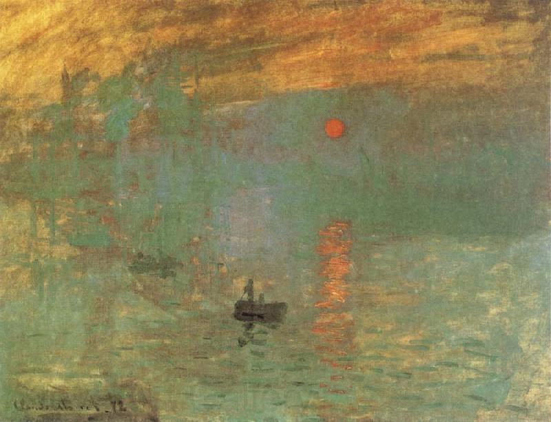 Claude Monet sunrise Norge oil painting art